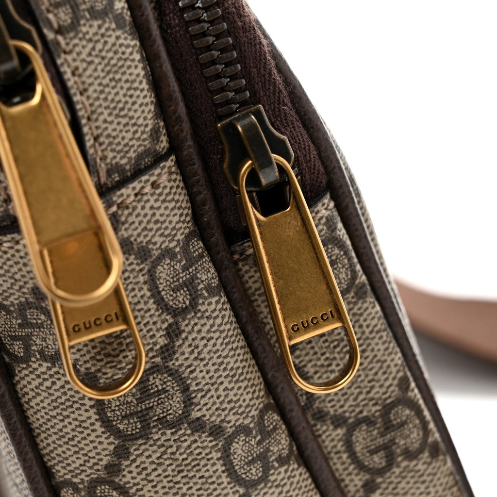 GG Supreme Monogram Web Mini Ophidia Messenger Brown