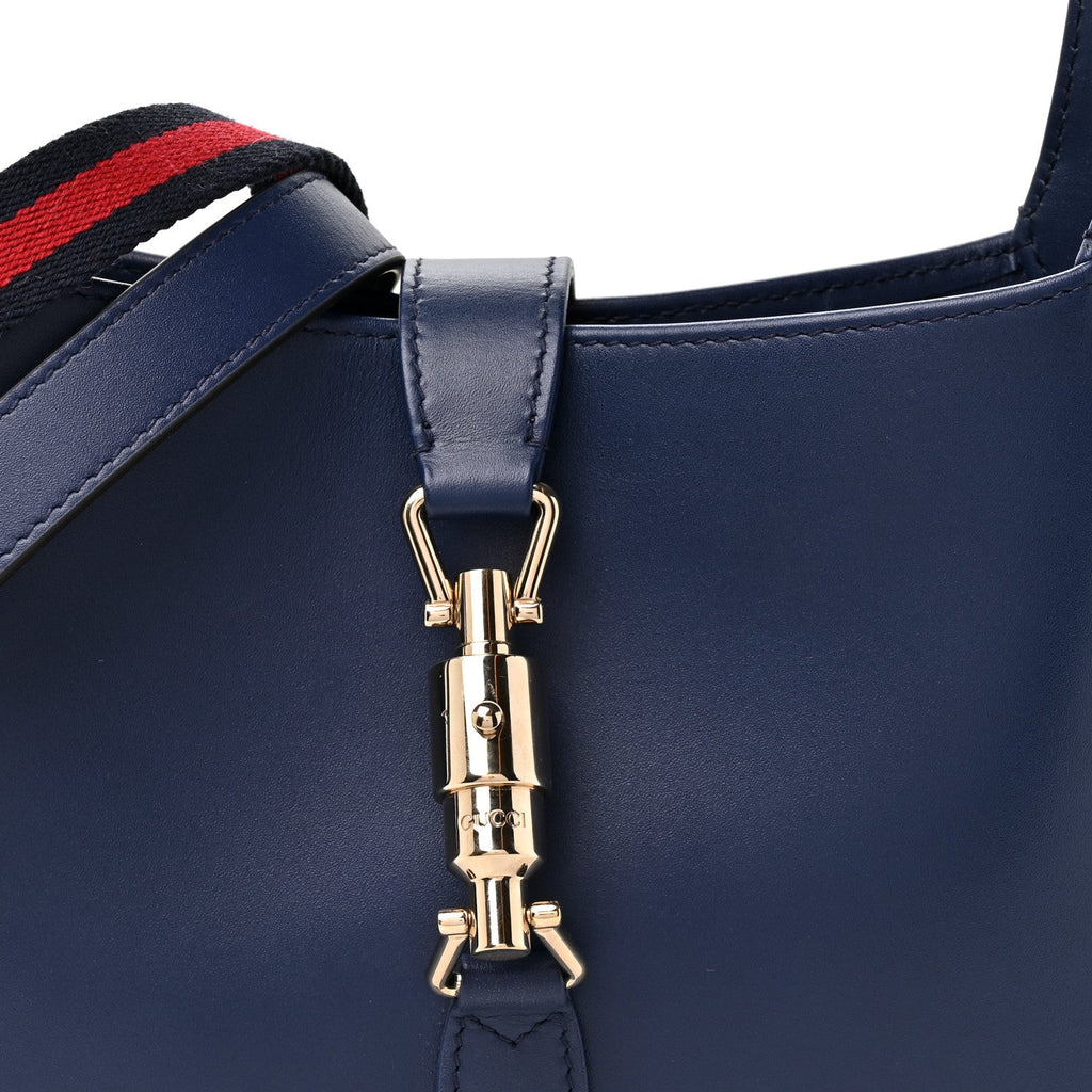 Sea Calfskin Web Medium Jackie 1961 Hobo Plastic Blue