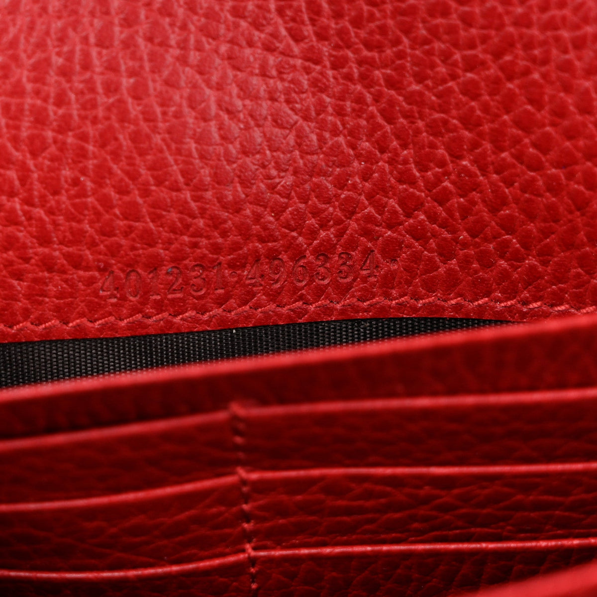 Calfskin Mini Dionysus Chain Wallet Hibiscus Red