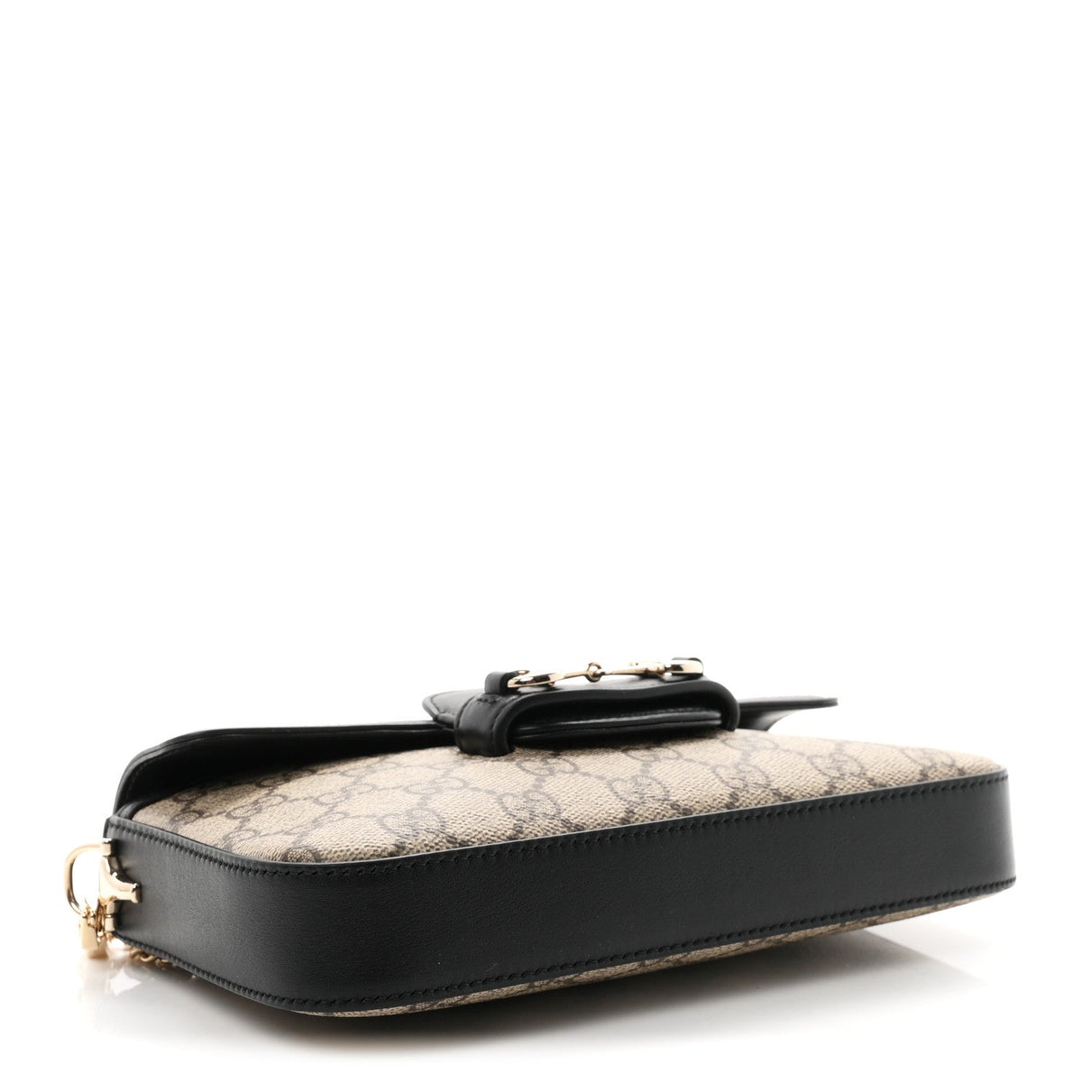 GG Supreme Monogram Azalea Calfskin Horsebit 1955 Mini Bag Beige Black
