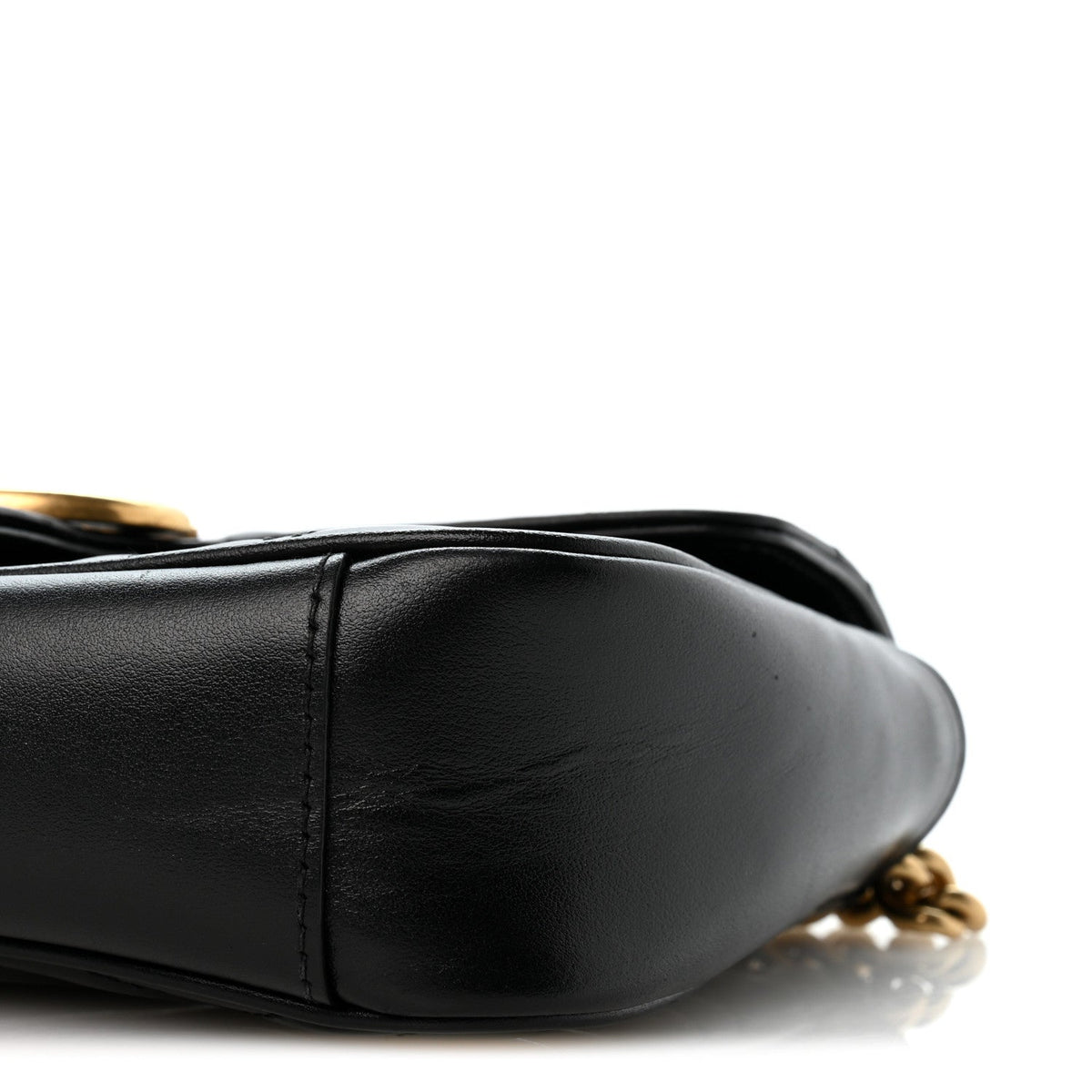Calfskin Matelasse Mini GG Marmont Shoulder Bag Black