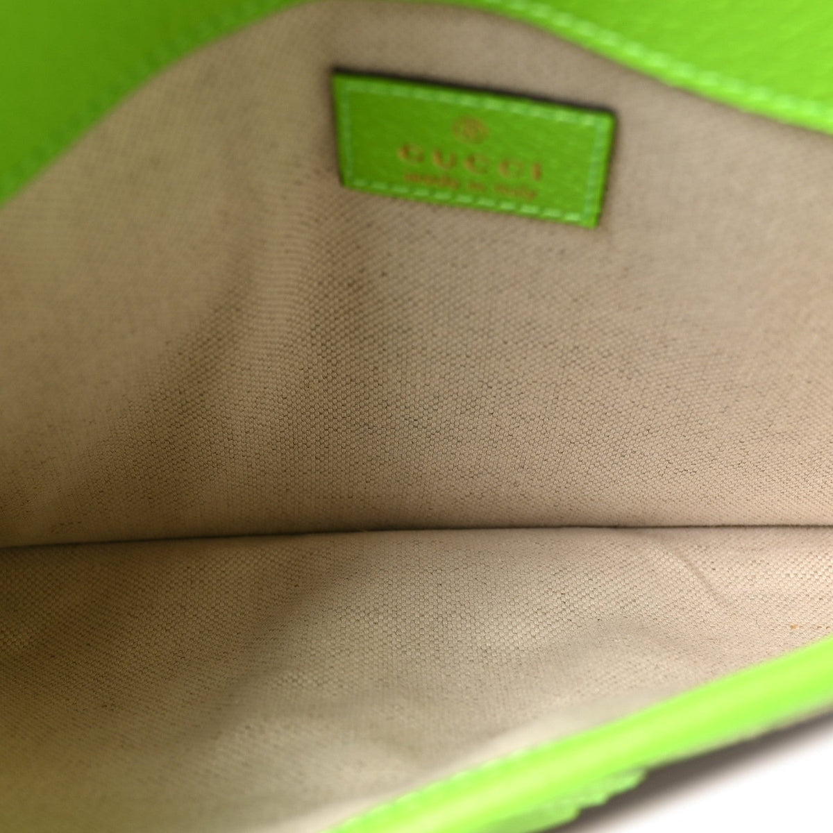 GG Supreme Monogram Web Small Ophidia Belt Bag Beige Ebony Electric Green