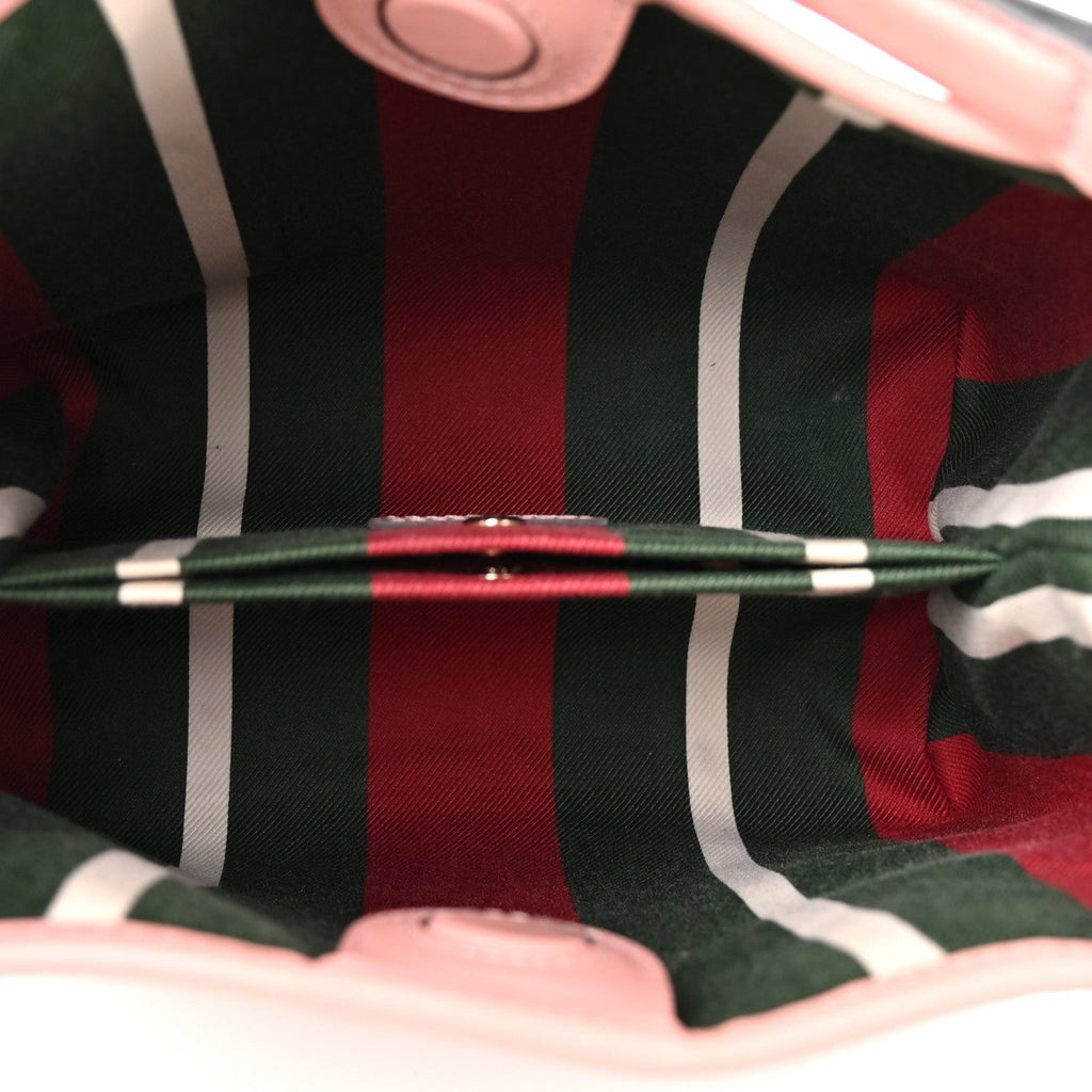 GG Supreme Monogram Emblem Mini Bucket Bag Pink