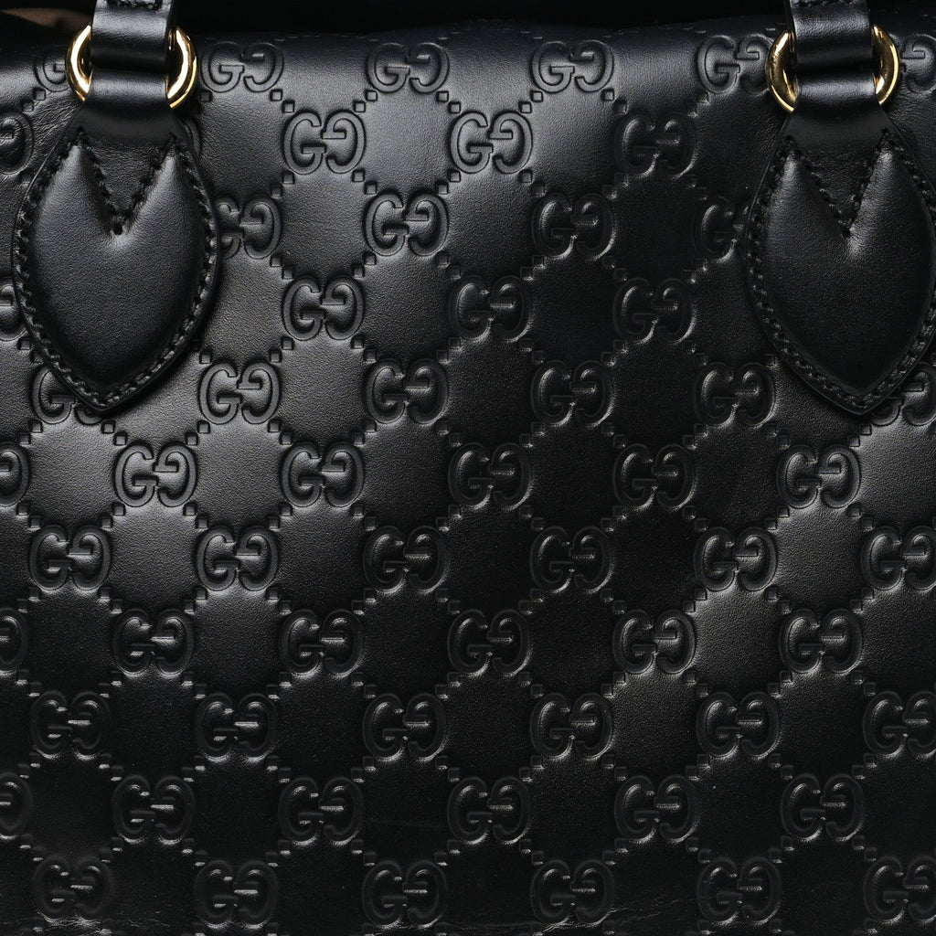 Guccissima Linea A Foldover Tote Black
