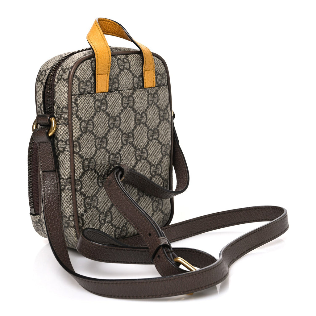 GG Supreme Monogram Mini Neo Vintage Double Zip Messenger Bag Beige New Acero Crop