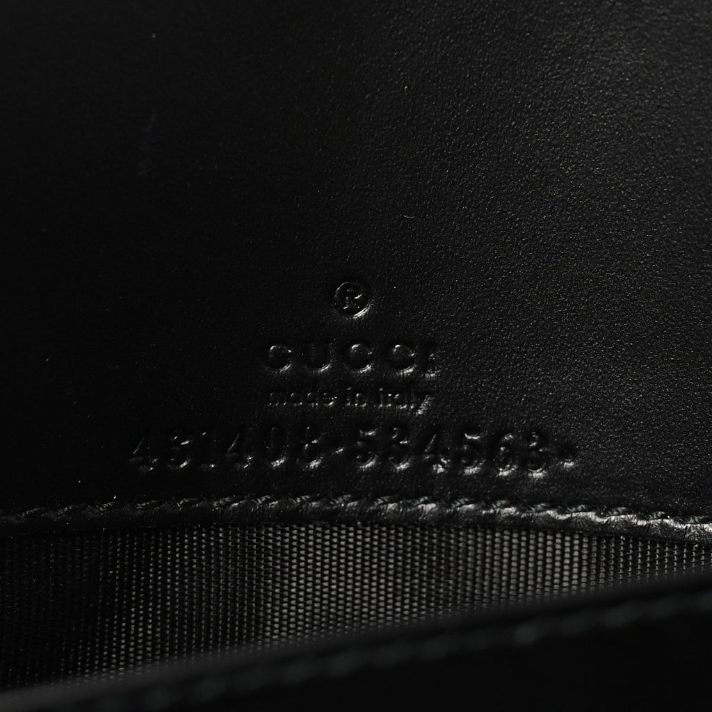 Guccissima Signature Bowy Chain Wallet Black
