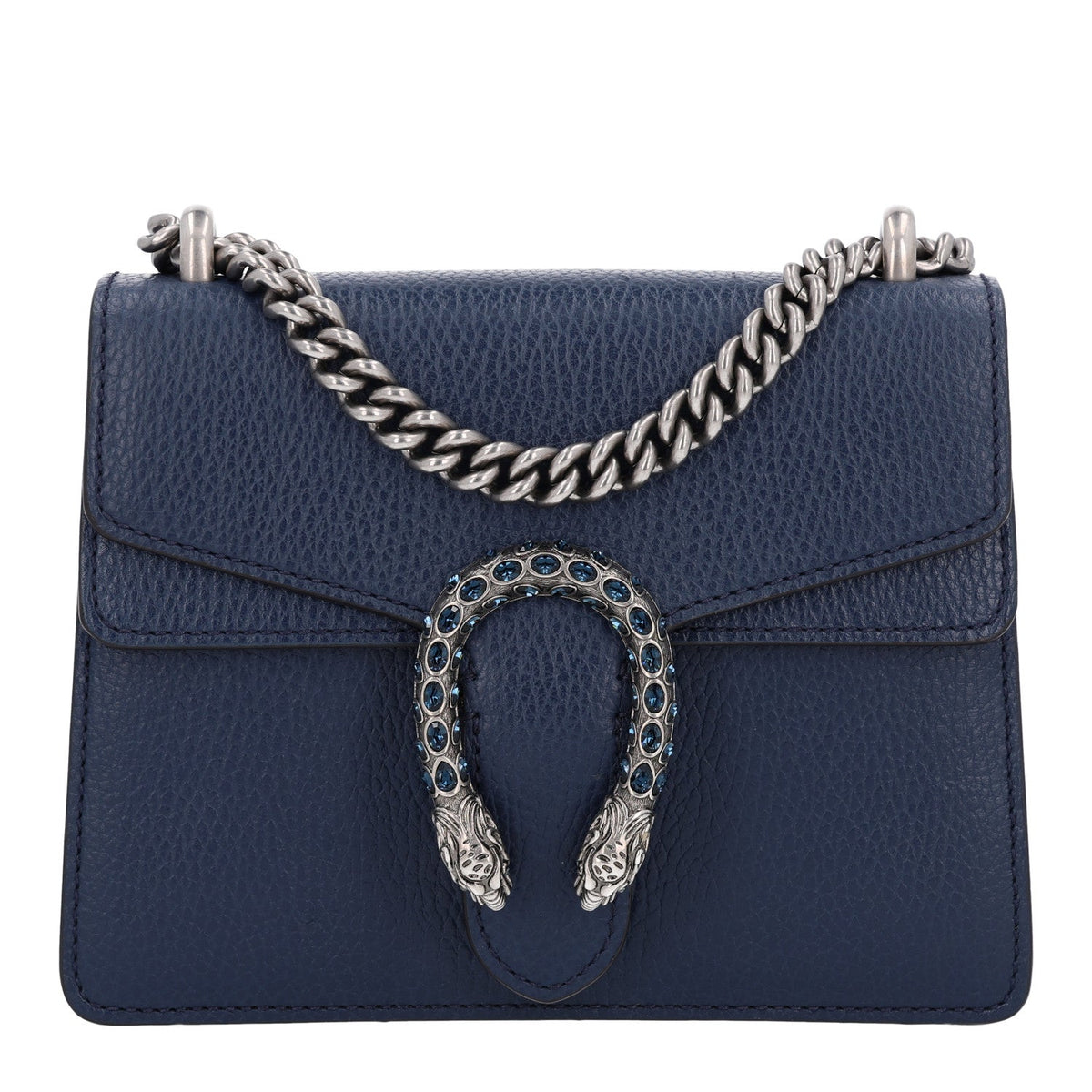 Dollar Calfskin Crystal Mini Dionysus Shoulder Bag Blue Agata Montana Sapphire
