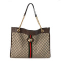 GG Supreme Monogram Large Rajah Chain Tote Beige New Acero