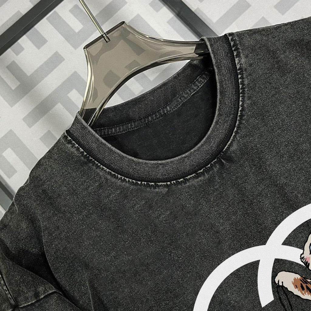 Gucci T-Shirt Smoke Black | Crew Neck Cotton Tee – Luxury Casual Wear