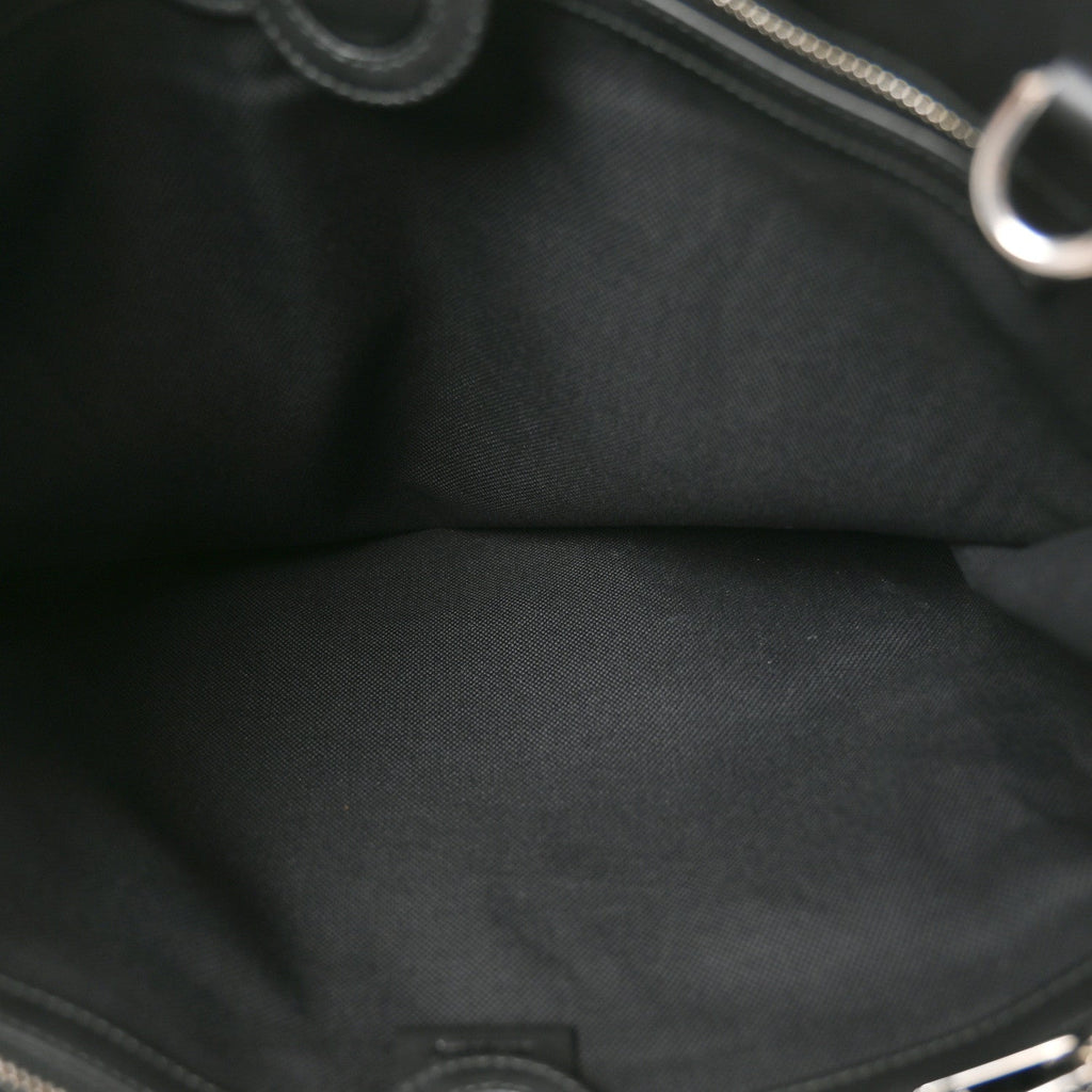 Soft GG Supreme Monogram Appia Calfskin Web Vertical Tote Black