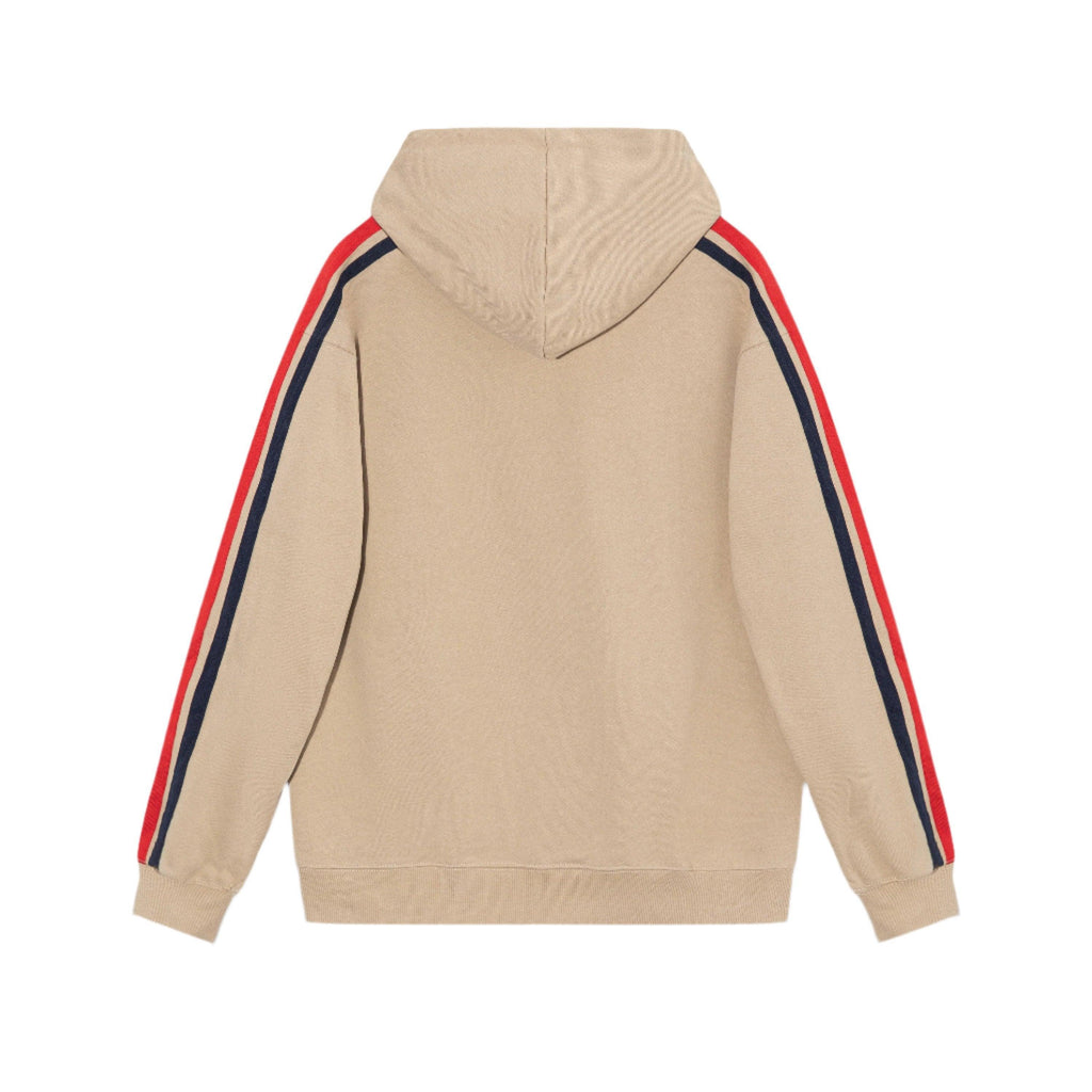 GUCCI Stripe-detail Gg Hoodie In Paste