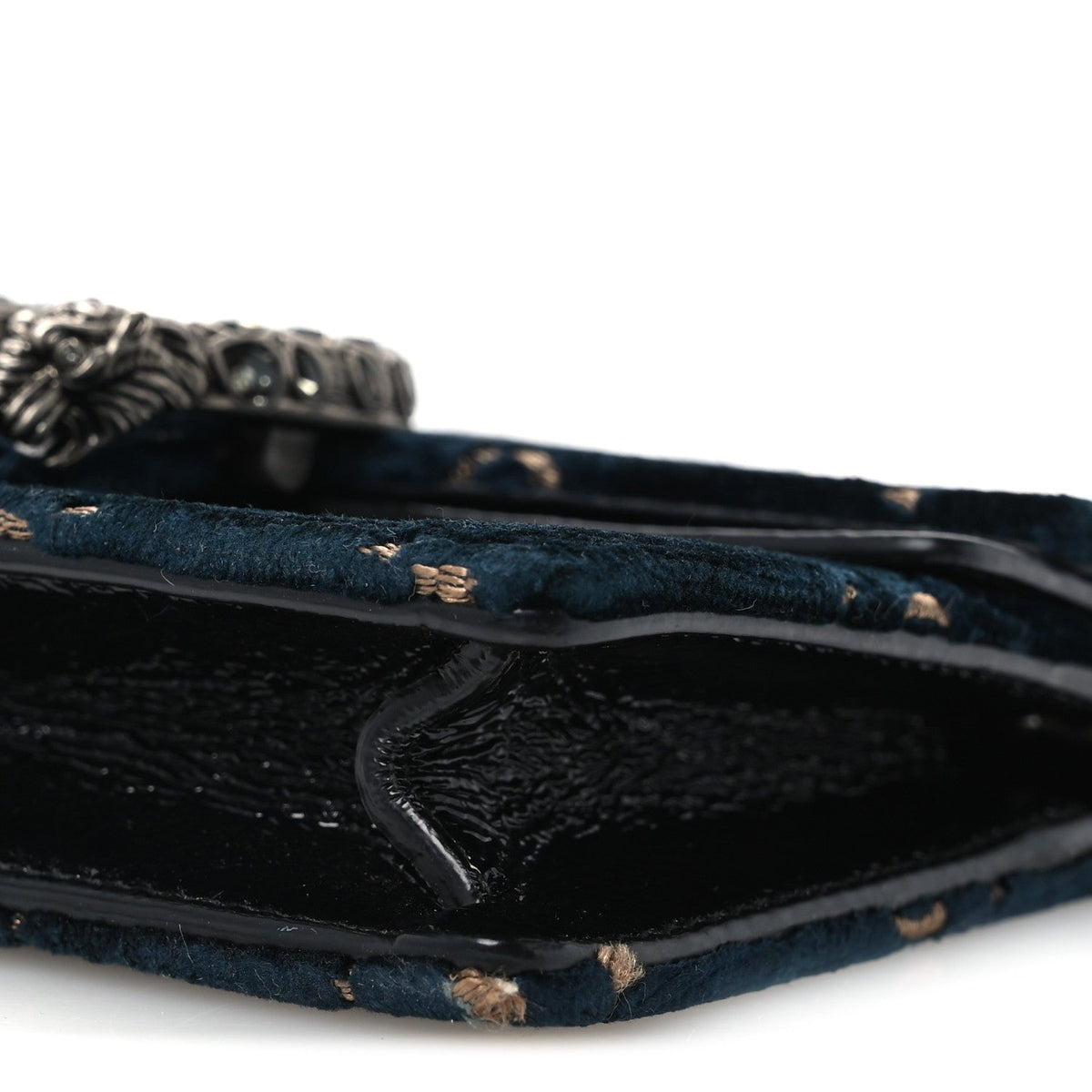 Velvet GG Monogram Super Mini Dionysus Shoulder Bag Blue Beige Black