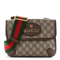 GG Supreme Monogram Web Small Neo Vintage Double Flap Messenger Bag Beige New Acero