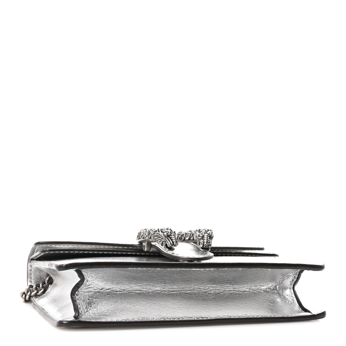 Metallic Calfskin Super Mini Dionysus Shoulder Bag Silver