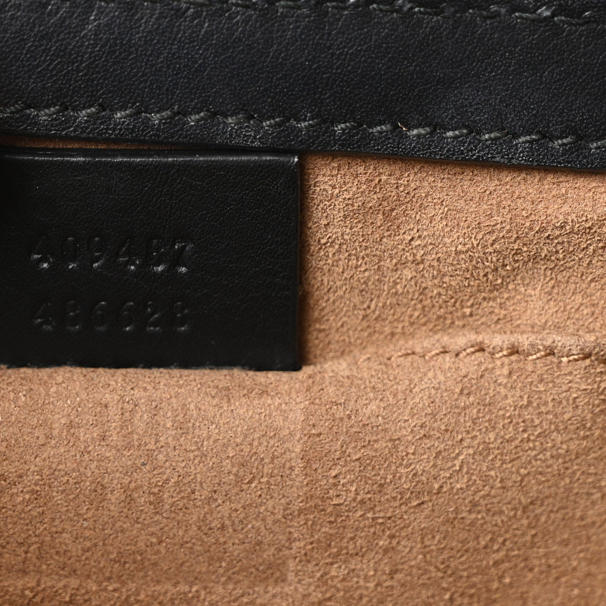 GG Supreme Monogram Calfskin Small Padlock Shoulder Bag Beige Black Cuir