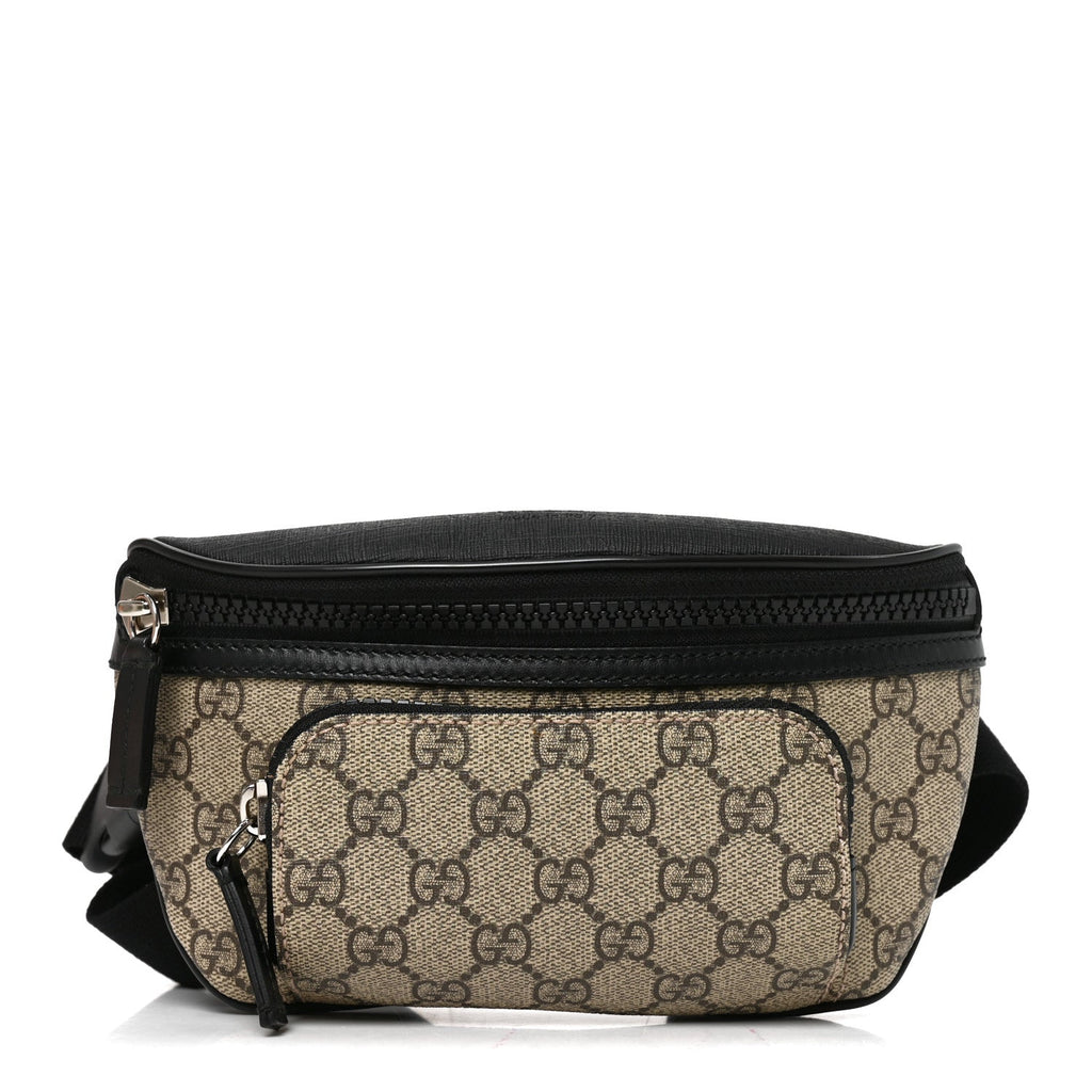 GG Supreme Monogram Belt Bag Black
