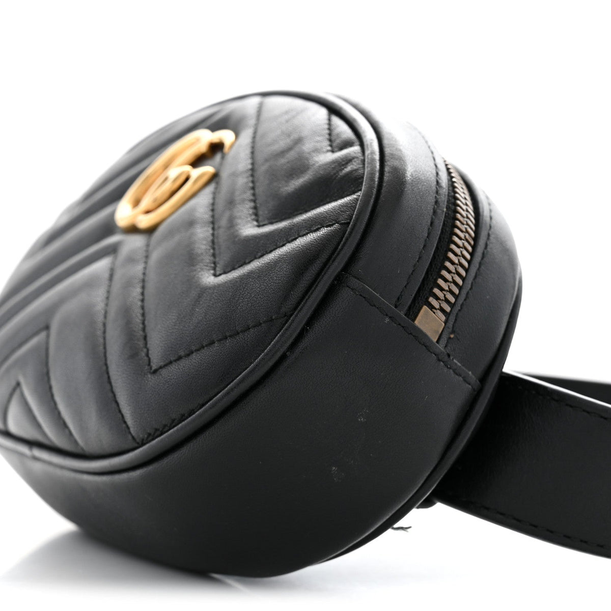 Calfskin Matelasse GG Marmont Belt Bag 85 34 Black