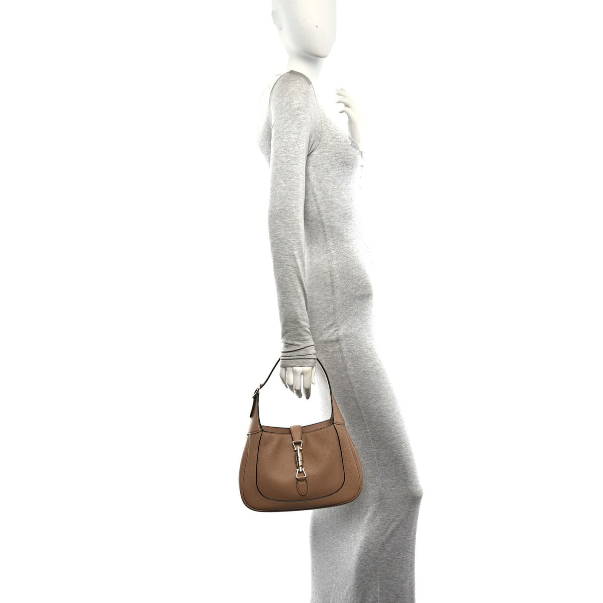 Grand Prix Calfskin Web Medium Jackie 1961 Hobo Natural Tan