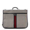 GG Supreme Monogram Web Savoy Garment Bag Beige Blue