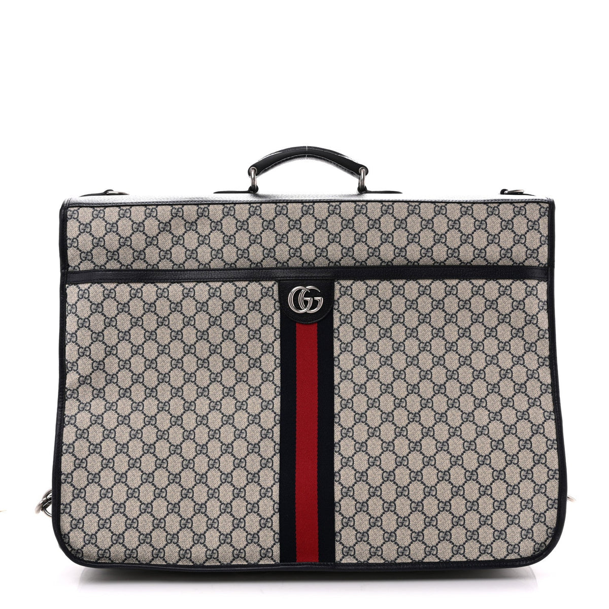 GG Supreme Monogram Web Savoy Garment Bag Beige Blue