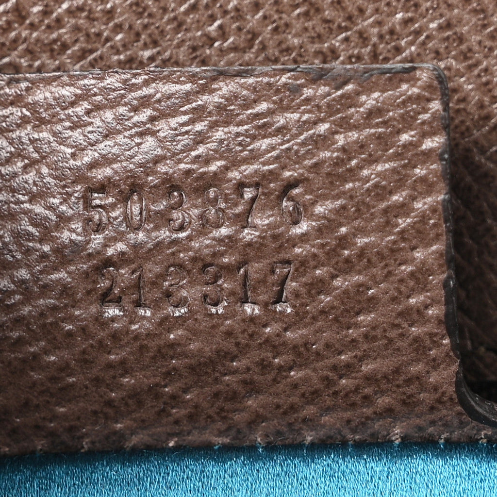 GG Supreme Monogram Web Medium Ophidia Chain Shoulder Bag Brown