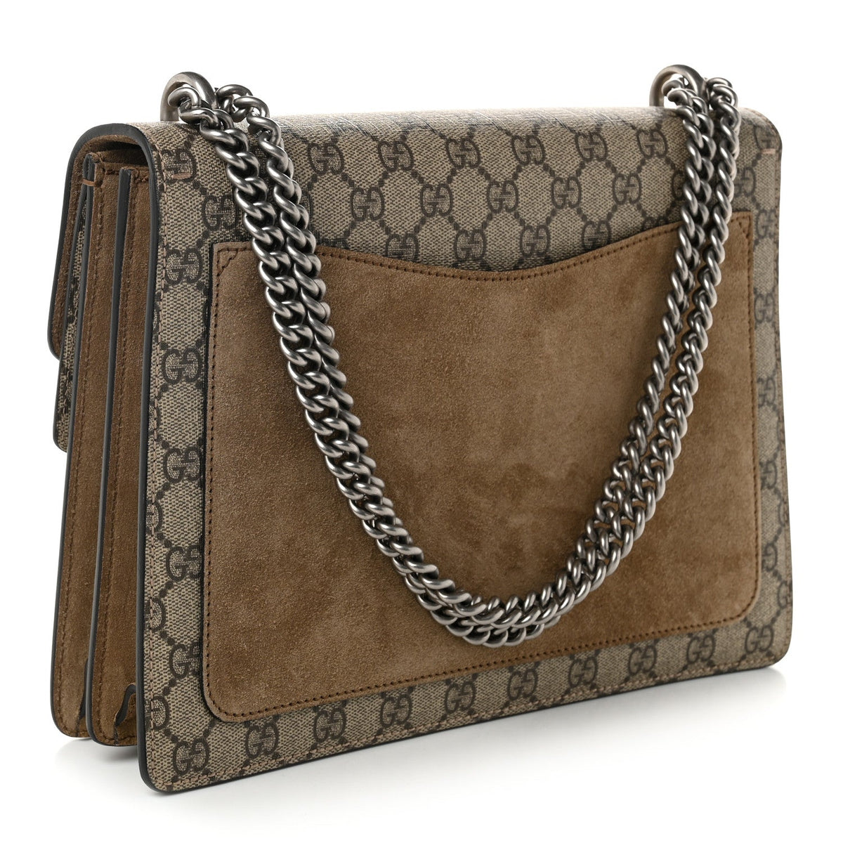 GG Supreme Monogram Medium Dionysus Shoulder Bag Taupe