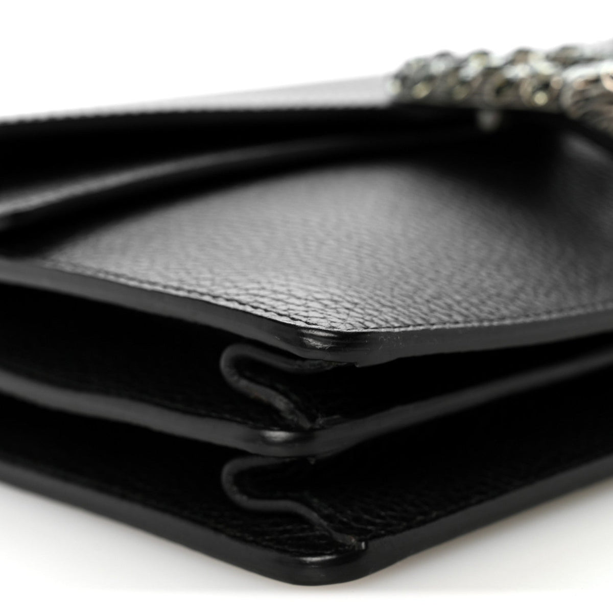 Pebbled Calfskin Small Dionysus Shoulder Bag Black