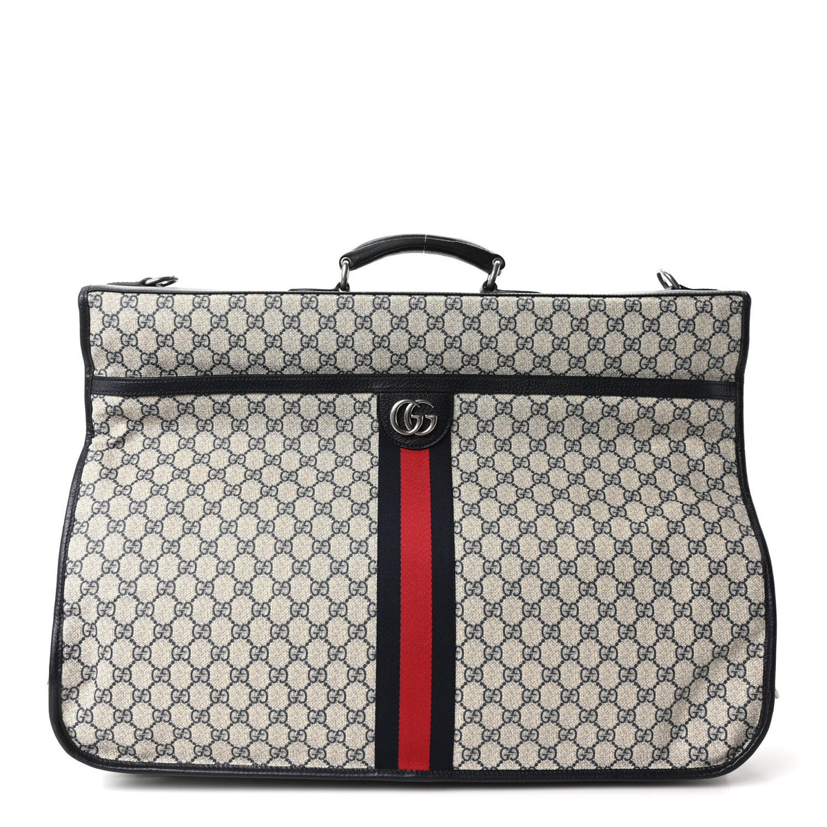 GG Supreme Monogram Web Savoy Garment Bag Beige Blue