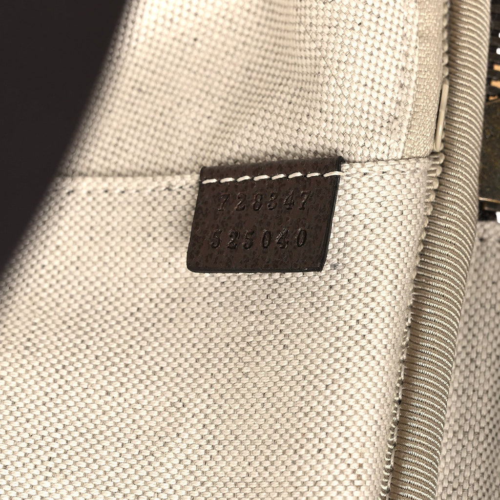GG Supreme Monogram Web Medium Savoy Trolley Beige Ebony