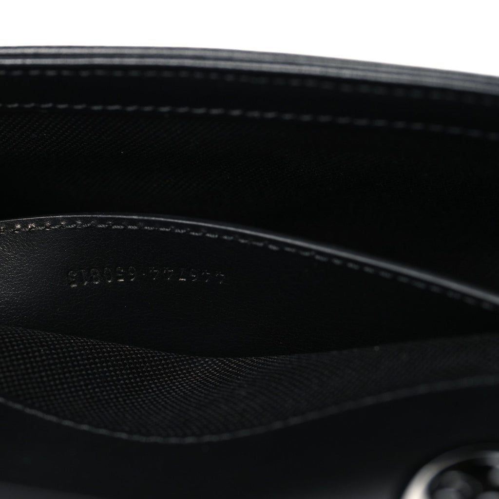 Calfskin Matelasse Monochrome Mini GG Marmont Shoulder Bag Black