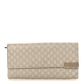 Soft Microguccissima Dice Chain Wallet Beige