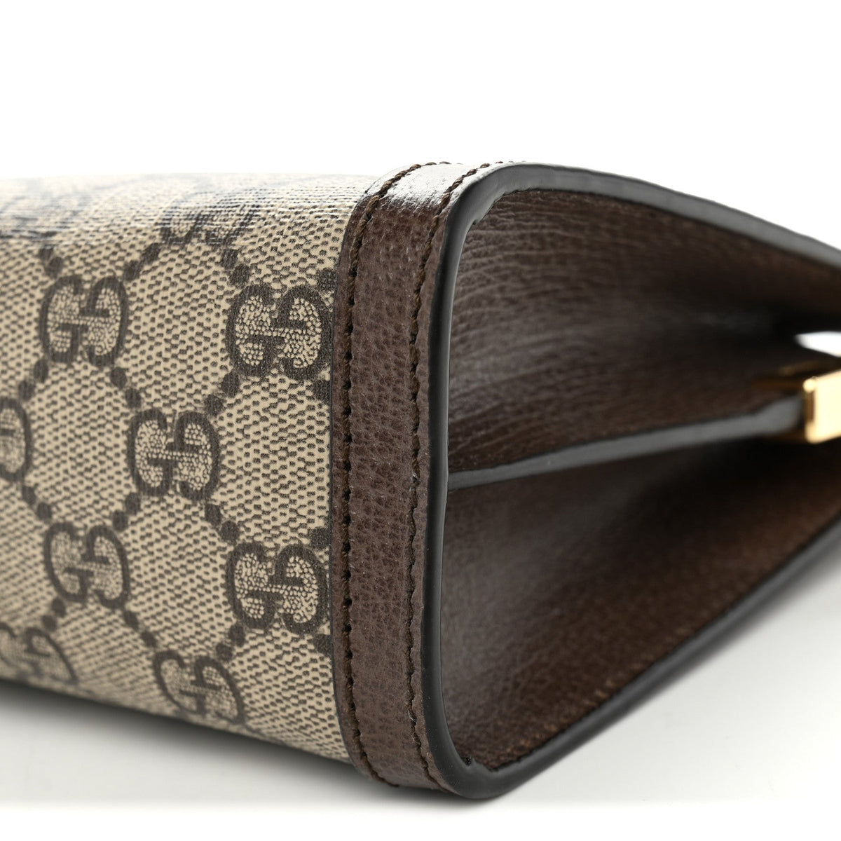 GG Supreme Monogram Web Small Ophidia Chain Shoulder Bag Brown