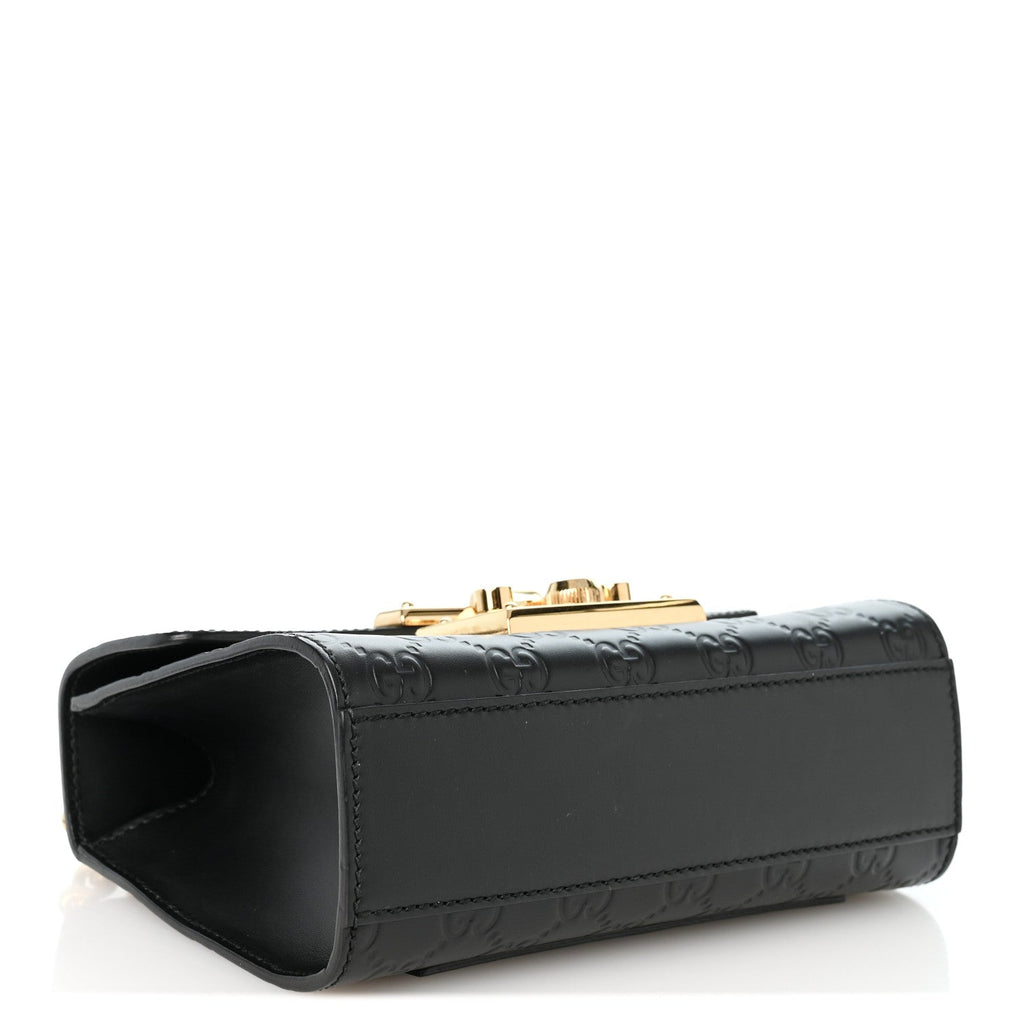 Guccissima Small Padlock Shoulder Bag Black