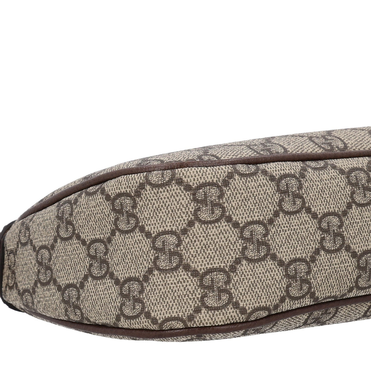 GG Supreme Monogram Textured Dollar Calfskin Small Ophidia Hobo Beige Ebony New Acero