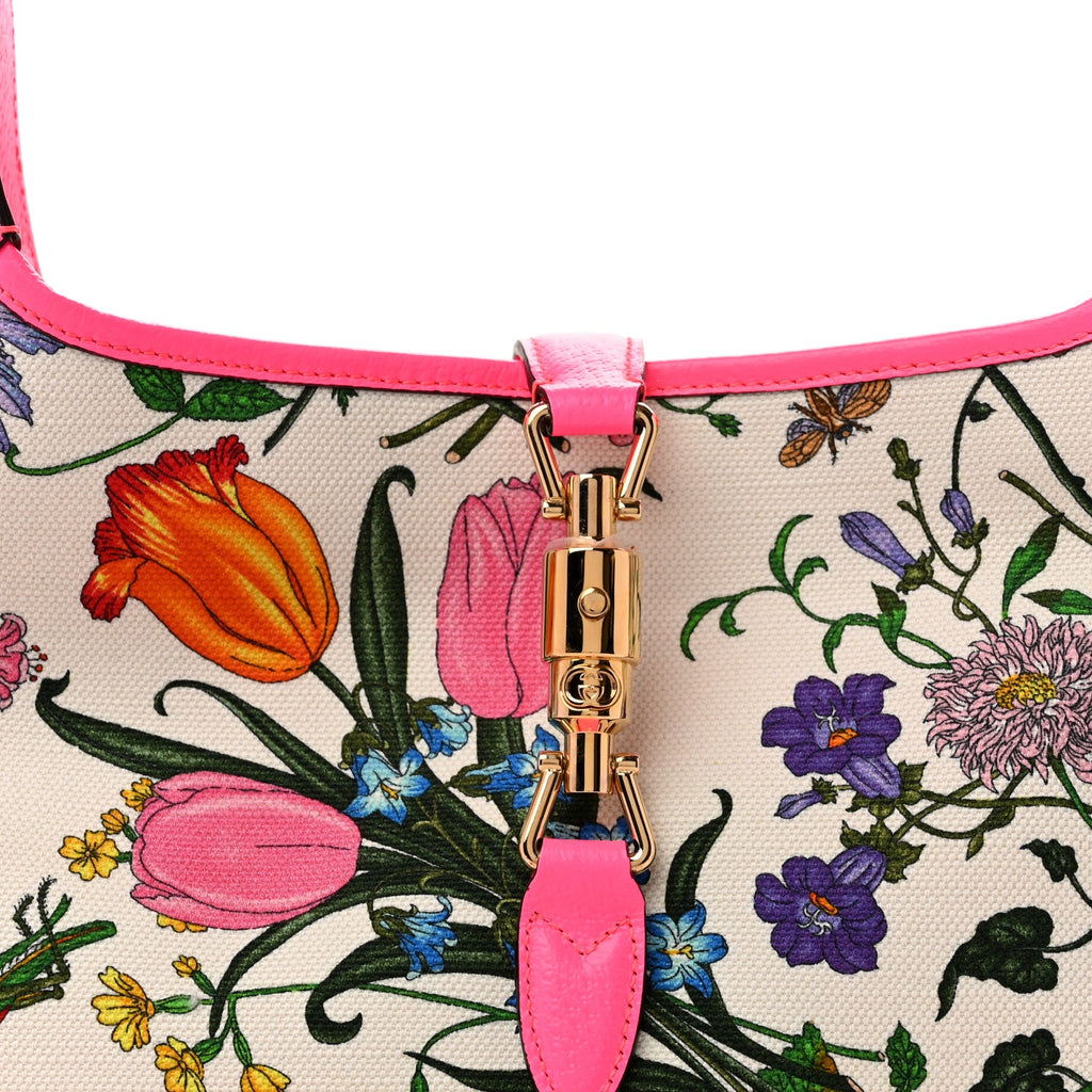 Canvas Flora Medium Jackie Hobo Fuchsia
