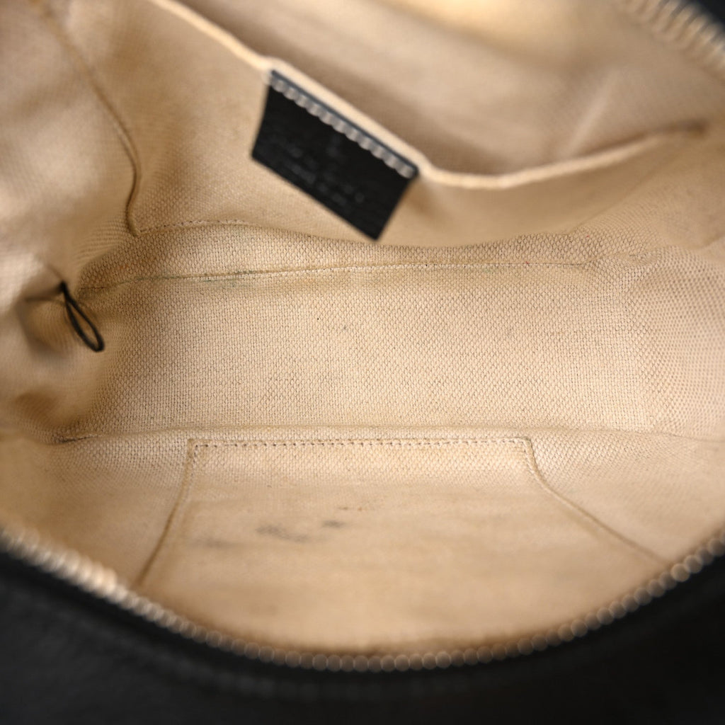 Pebbled Calfskin Small Soho Disco Bag Black