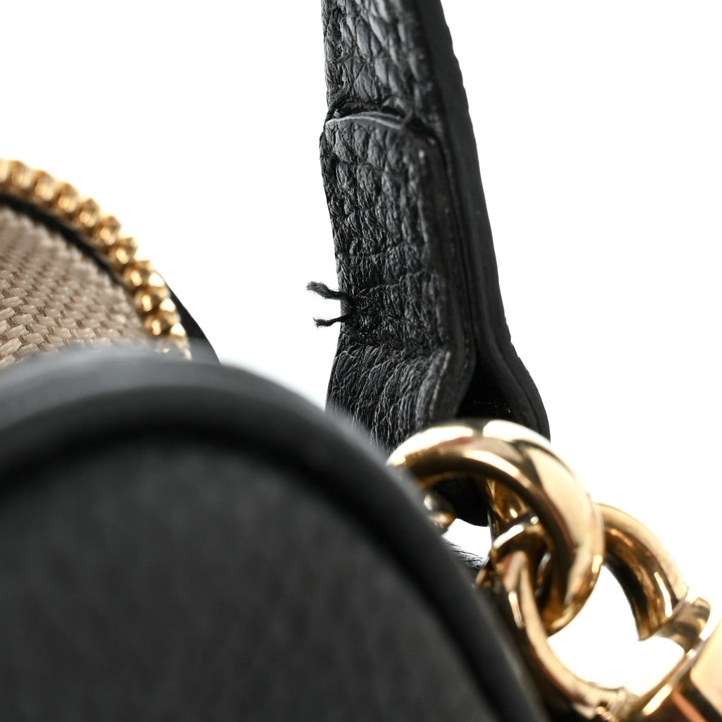 Pebbled Calfskin Small Soho Disco Bag Black