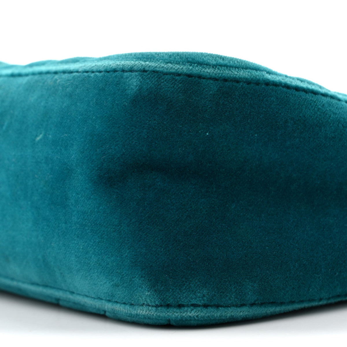 Velvet Matelasse Small GG Marmont Shoulder Bag Pavone Cyan