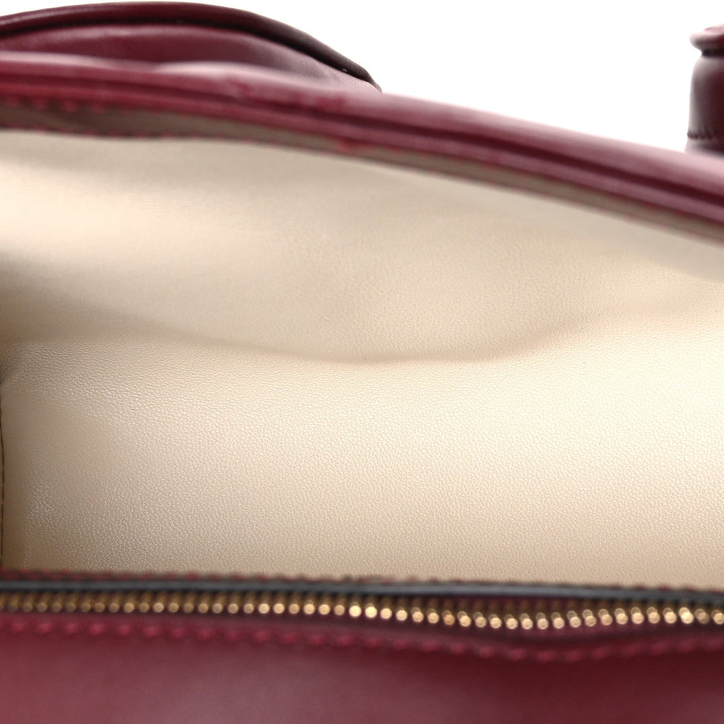 Calfskin Matelasse Small GG Marmont Multi Pocket Shoulder Bag Rosso Ancora