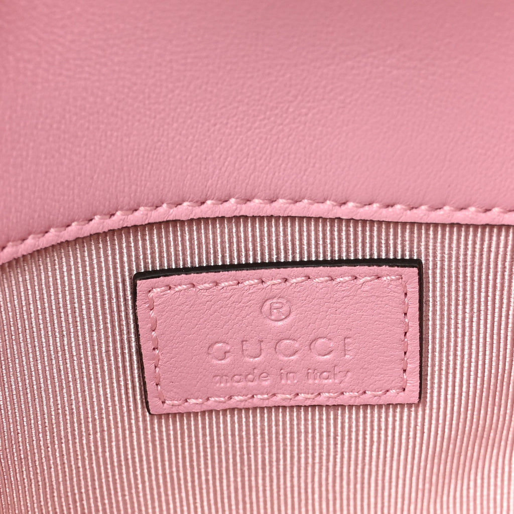 Lambskin Matelasse Mini GG Marmont Shoulder Bag Light Pink