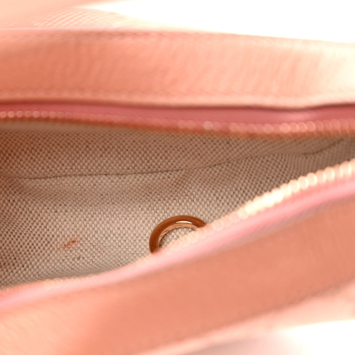 GG Supreme Monogram Textured Calfskin Web Mini Ophidia Half Moon Hobo Rose Pink