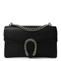 Pebbled Calfskin Small Dionysus Shoulder Bag Black