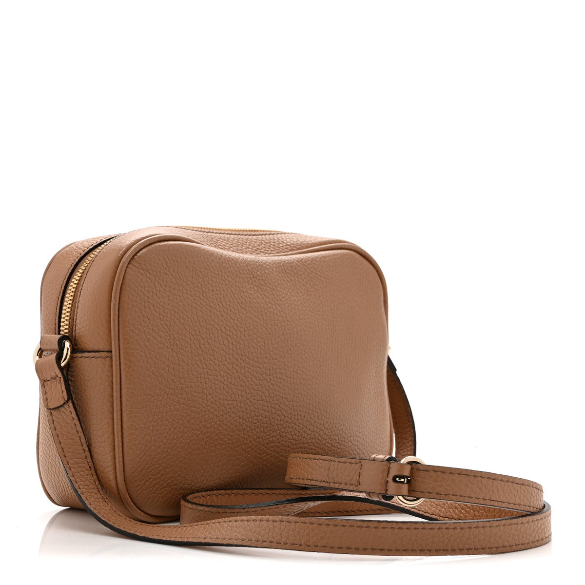 Pebbled Calfskin Small Soho Disco Bag Camelia