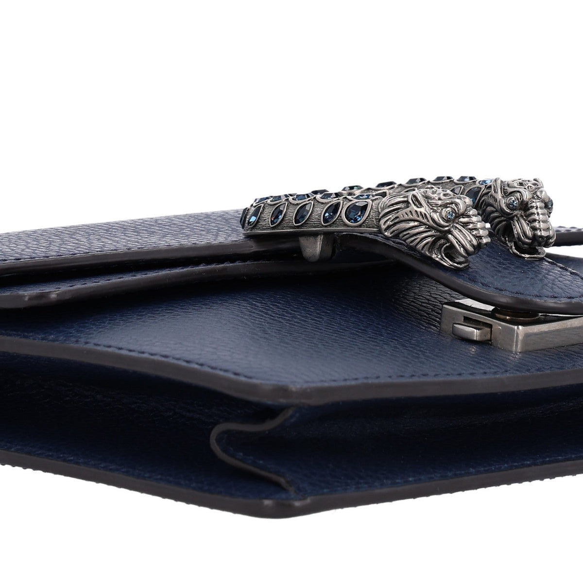 Dollar Calfskin Crystal Mini Dionysus Shoulder Bag Blue Agata Montana Sapphire
