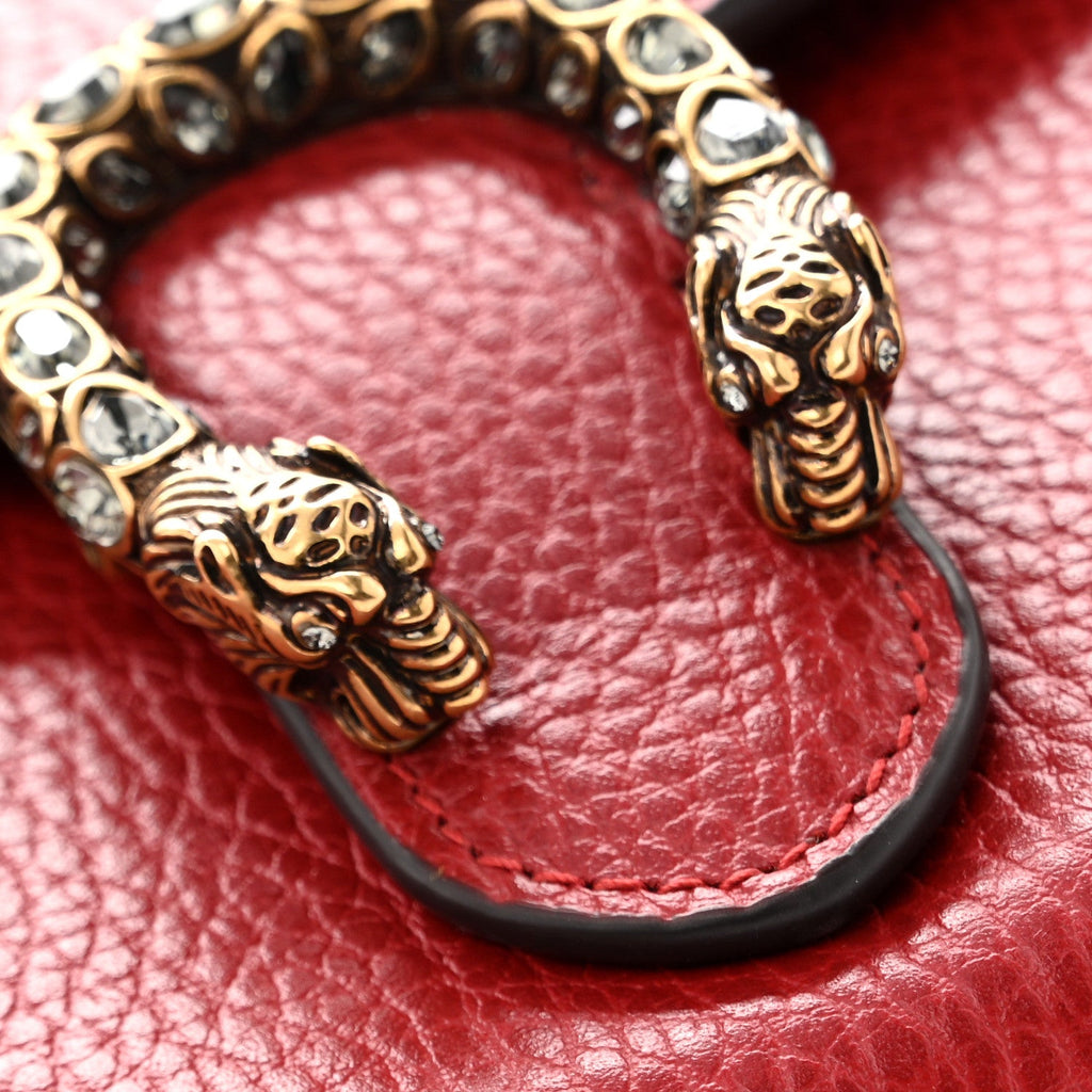 Calfskin Mini Dionysus Chain Wallet Hibiscus Red
