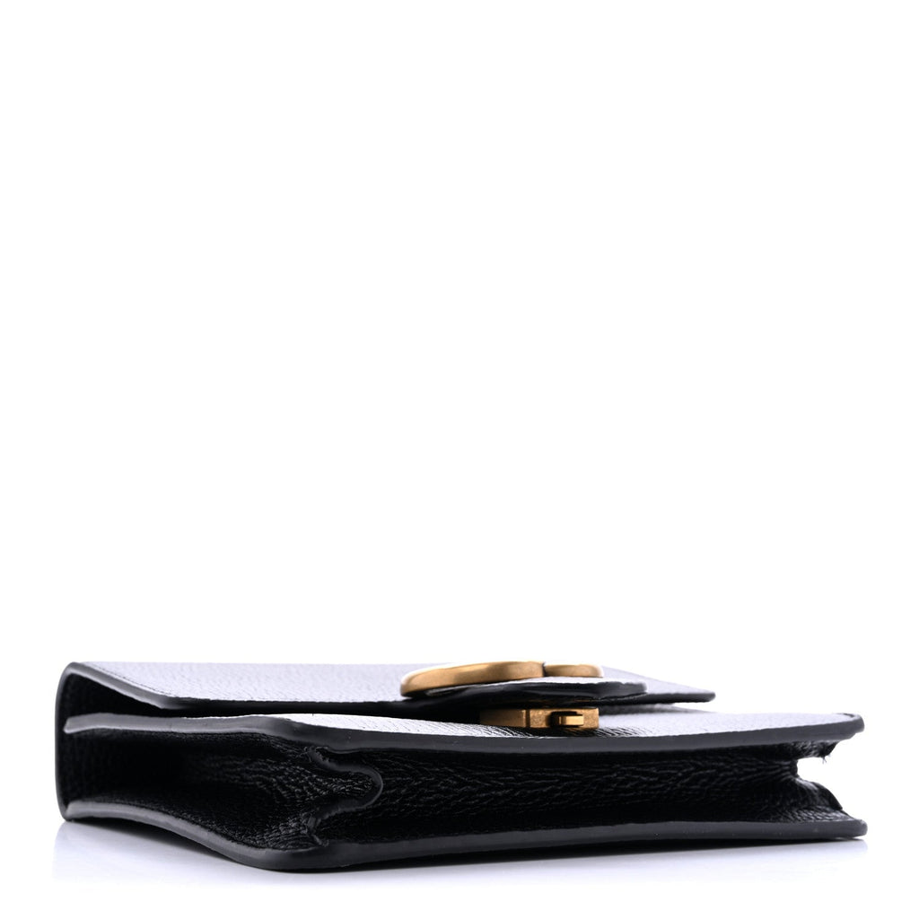 Calfskin Small GG Marmont Chain Handle Bag Black