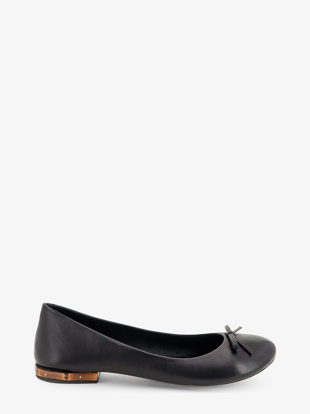 Gucci Leather and Bamboo Ballerinas Black Women