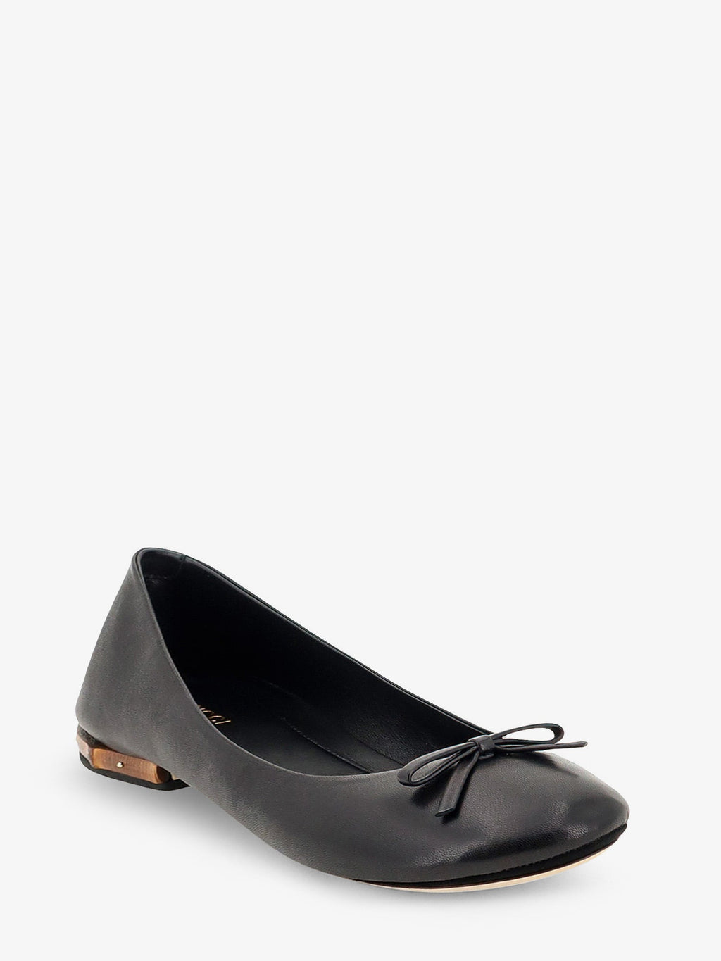 Gucci Leather and Bamboo Ballerinas Black Women