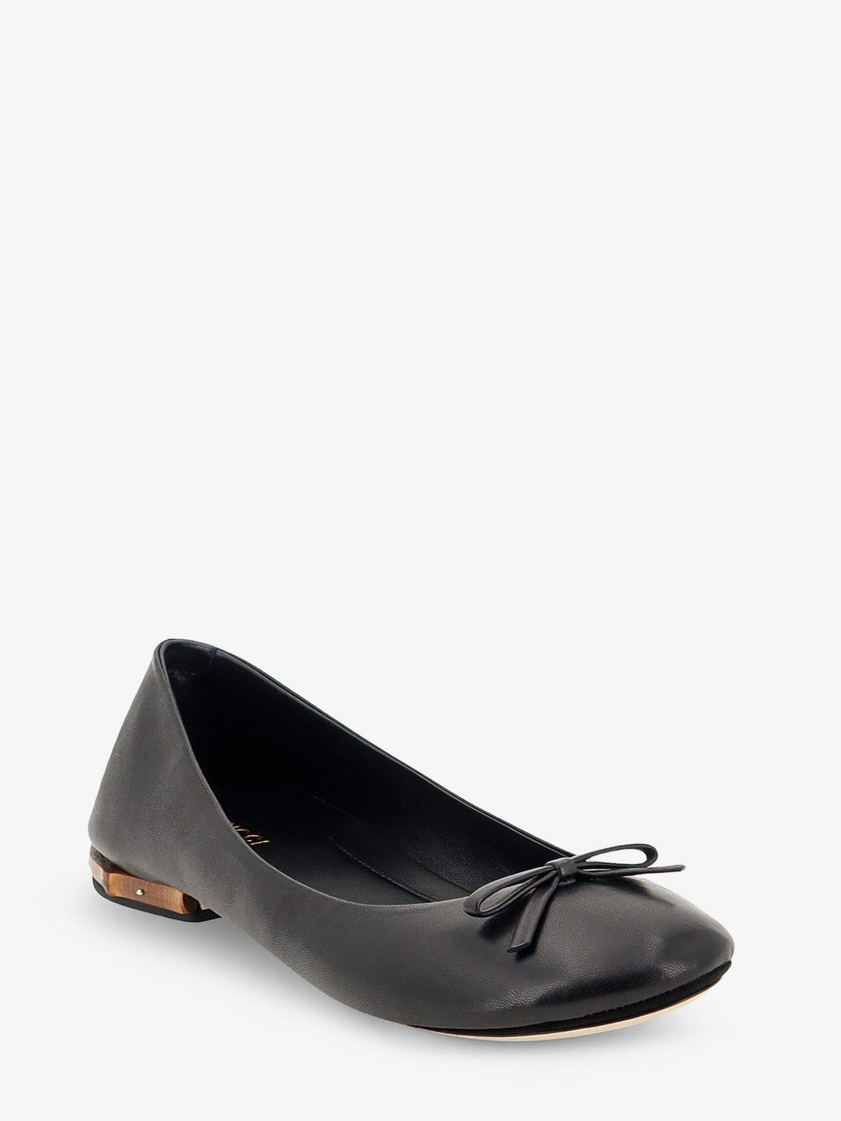 Gucci Leather and Bamboo Ballerinas Black Women