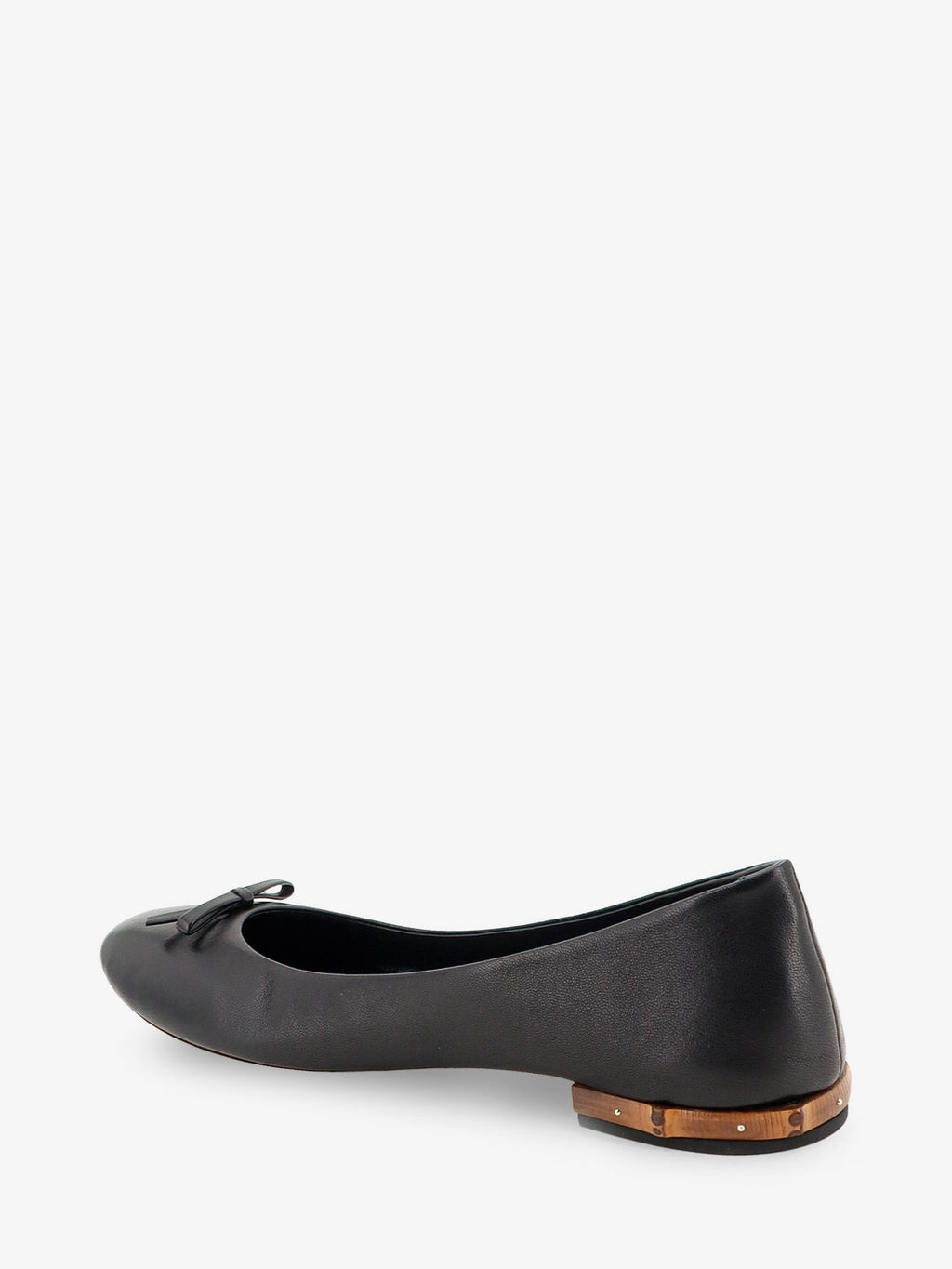 Gucci Leather and Bamboo Ballerinas Black Women